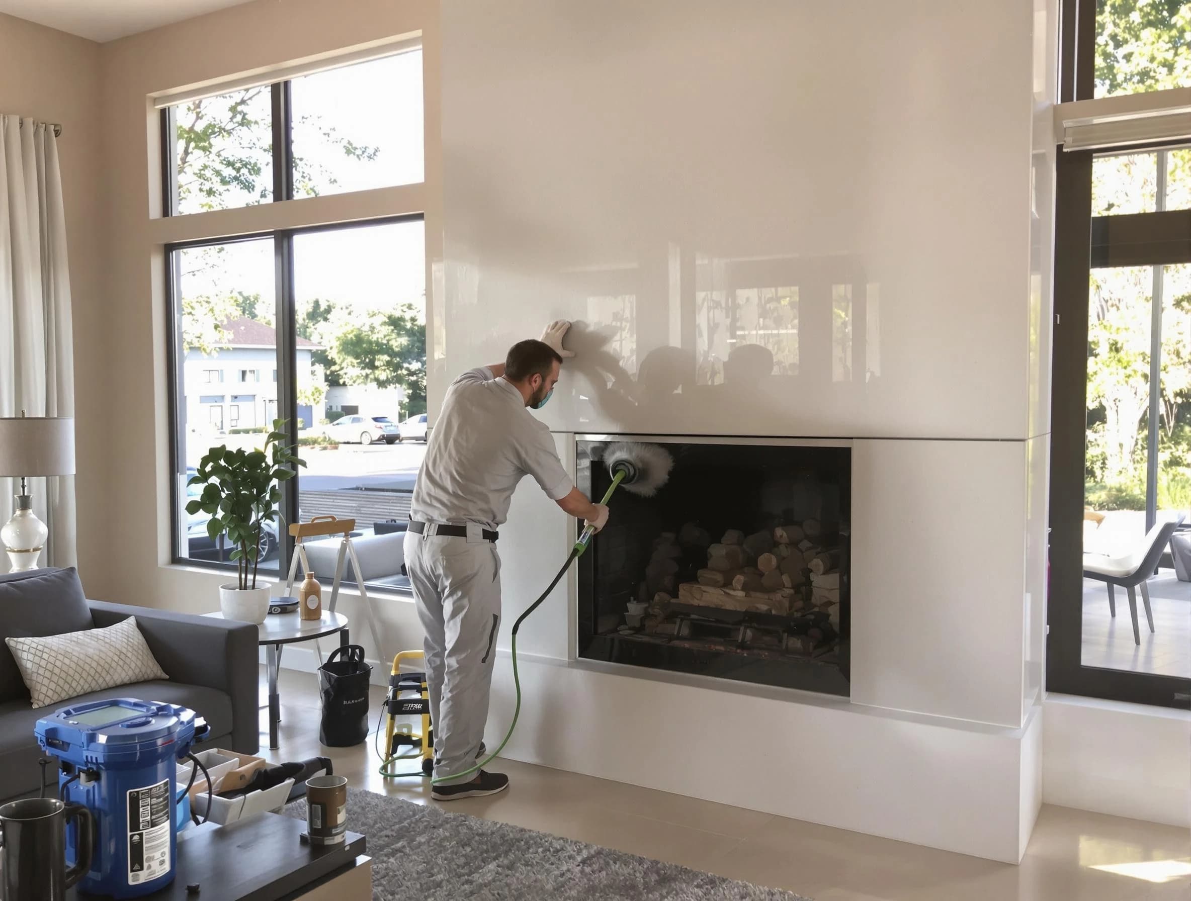 Portland Chimney Sweep performing thorough soot removal in Portland, TN