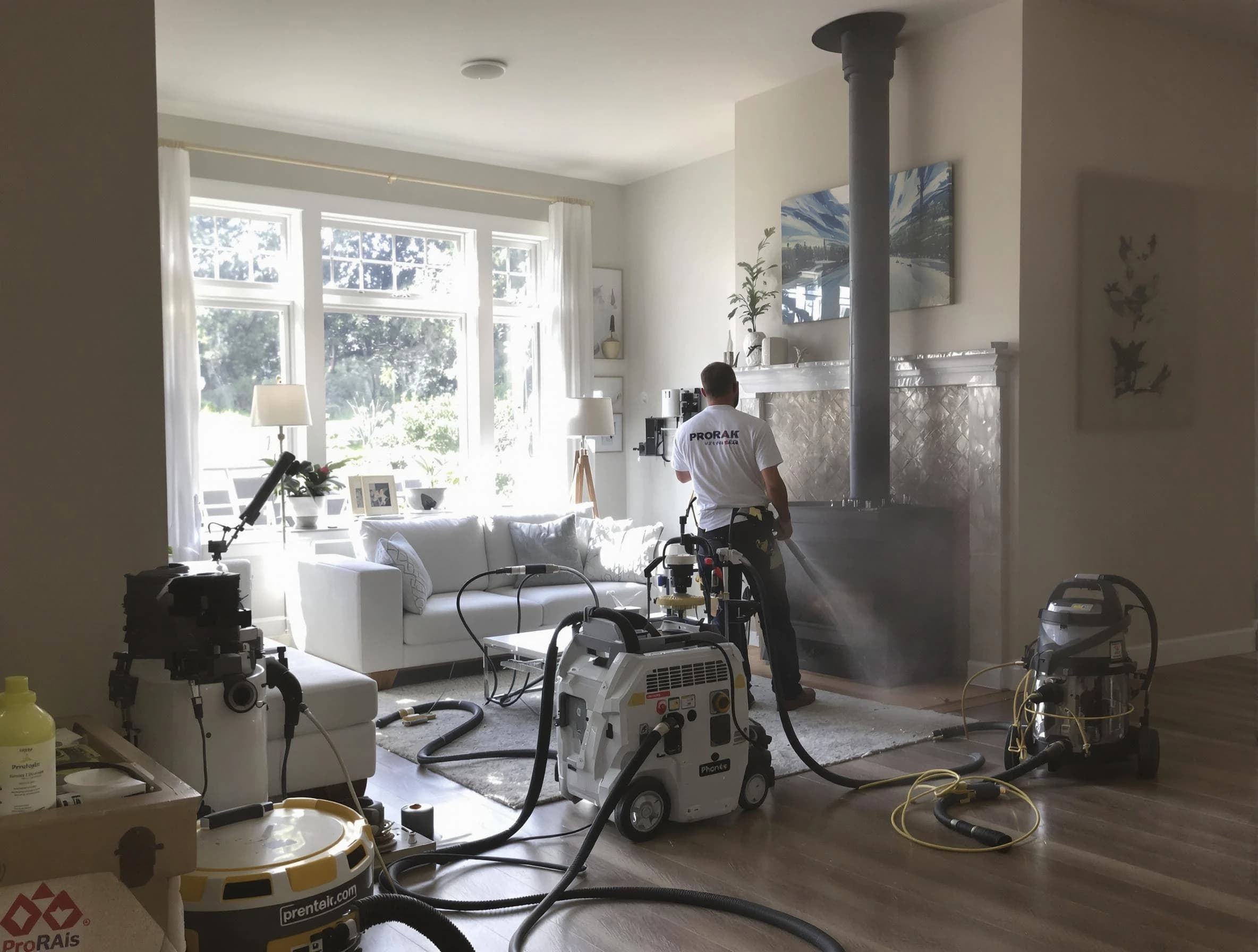 Soot removal service by Portland Chimney Sweep for a fireplace in Portland, TN