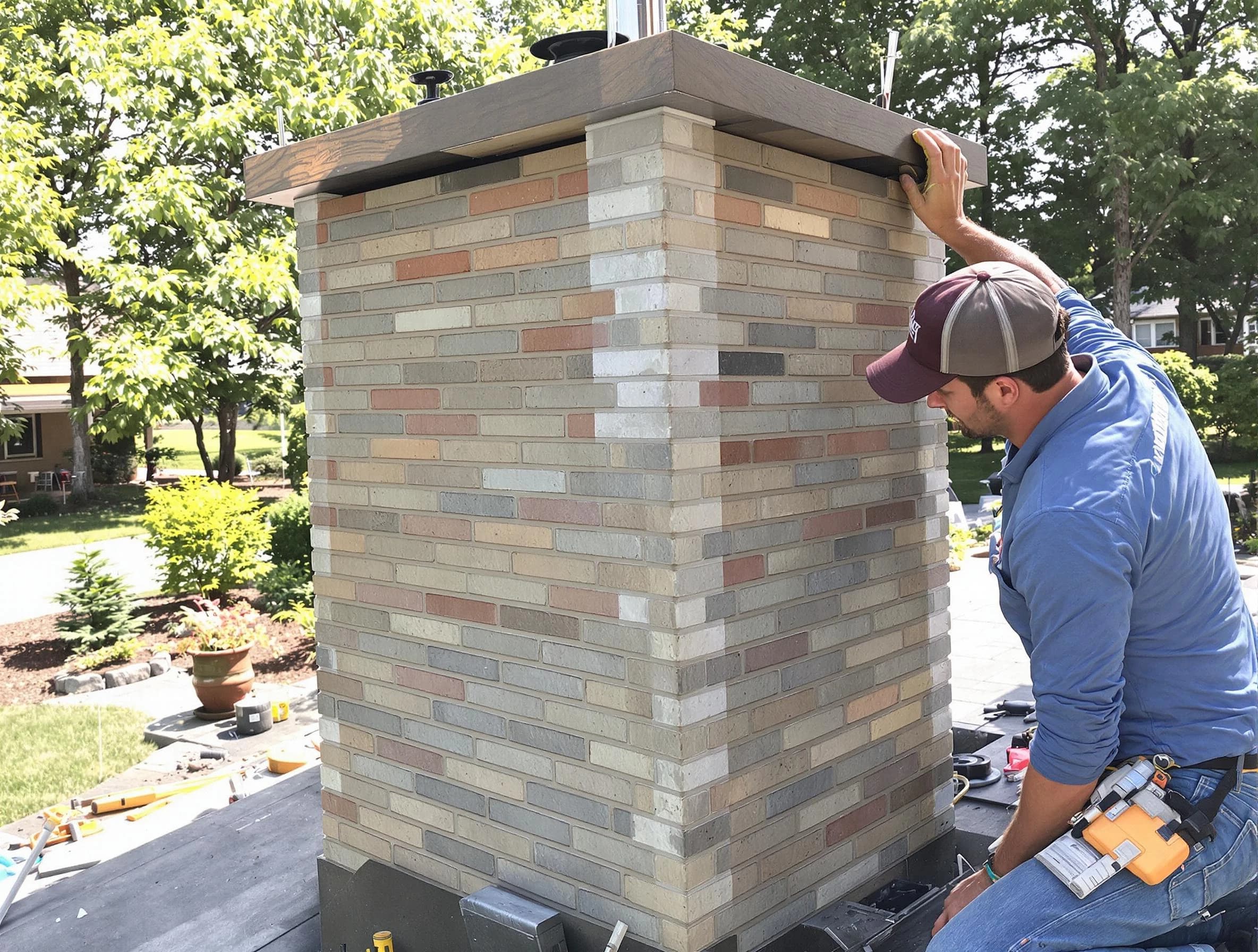 Portland Chimney Sweep completing a modern chimney remodel in Portland, TN