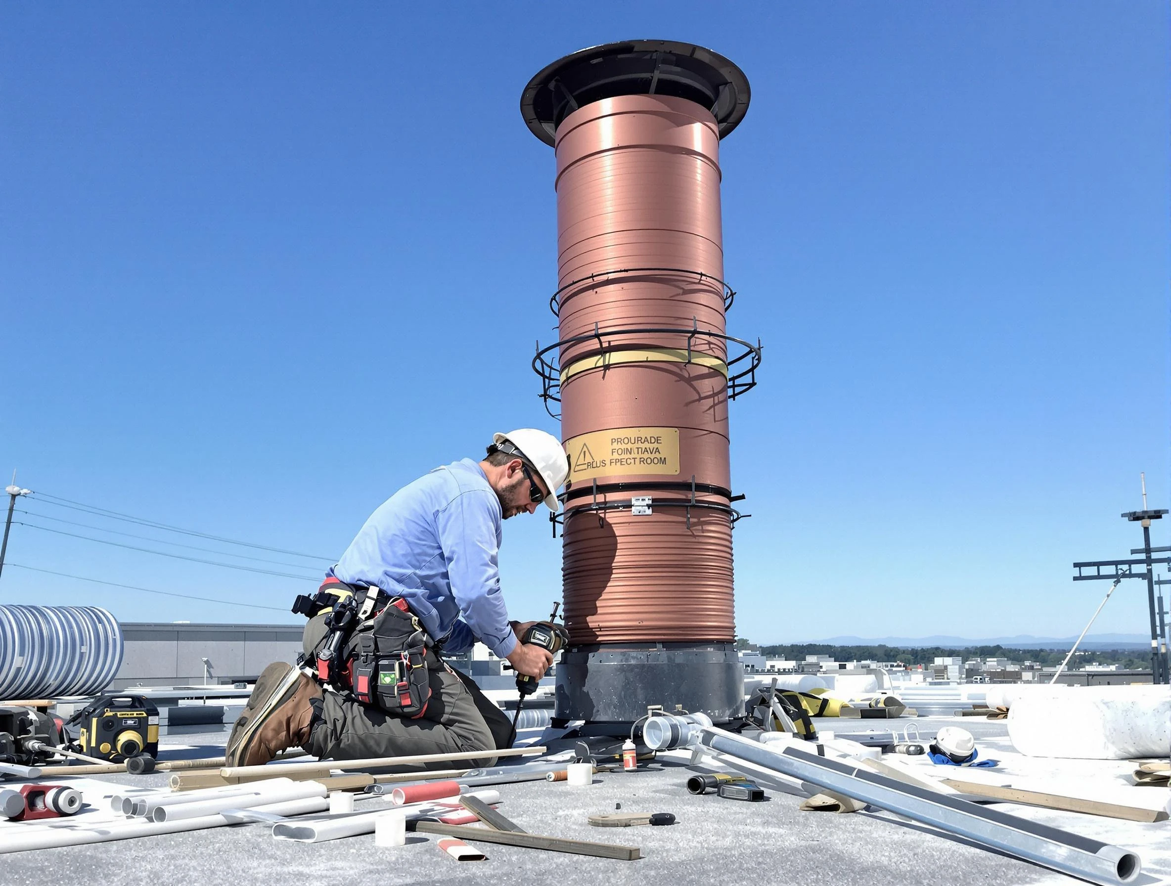 Installed chimney liner by Portland Chimney Sweep in Portland, TN