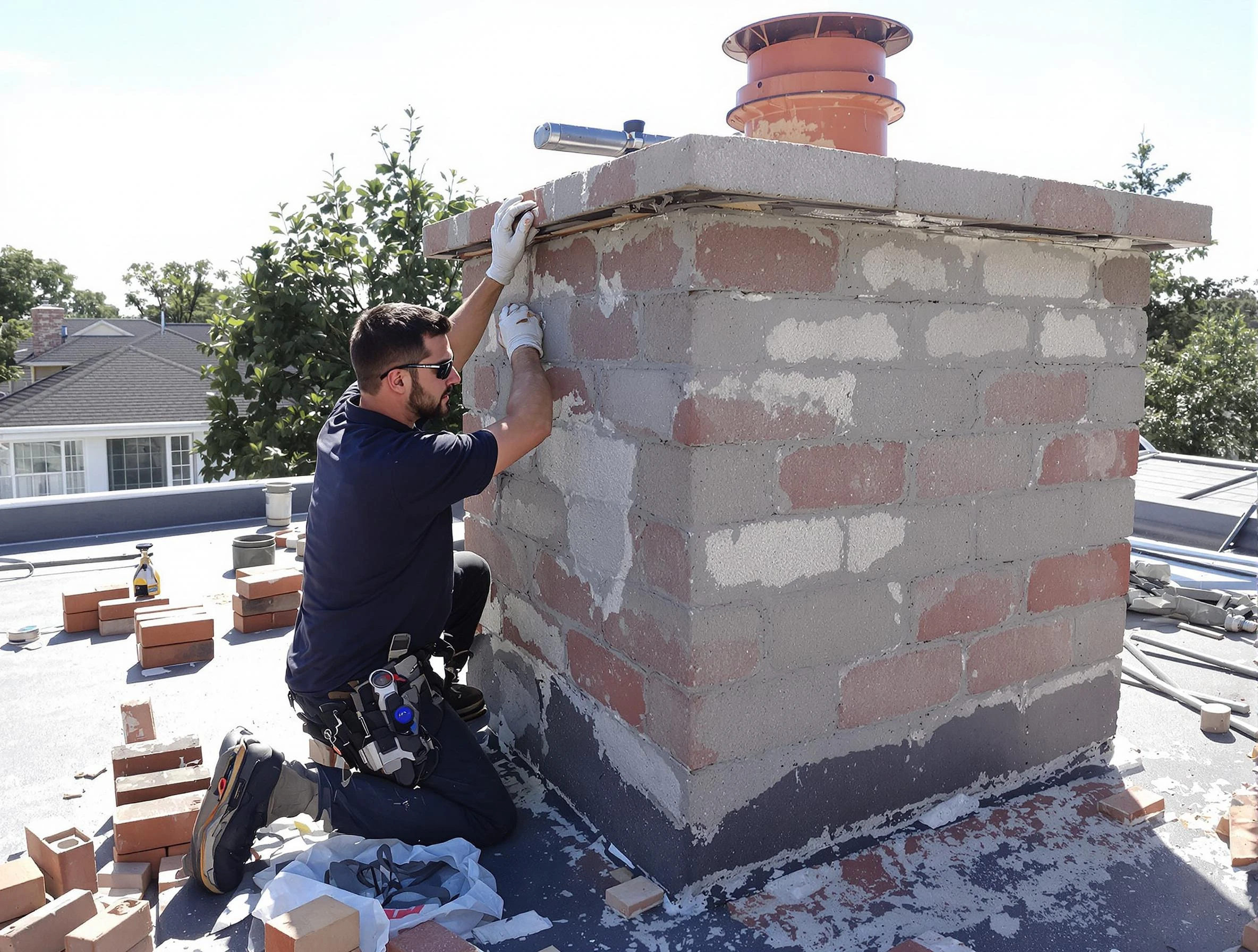 Advanced chimney repair process by Portland Chimney Sweep in Portland, TN