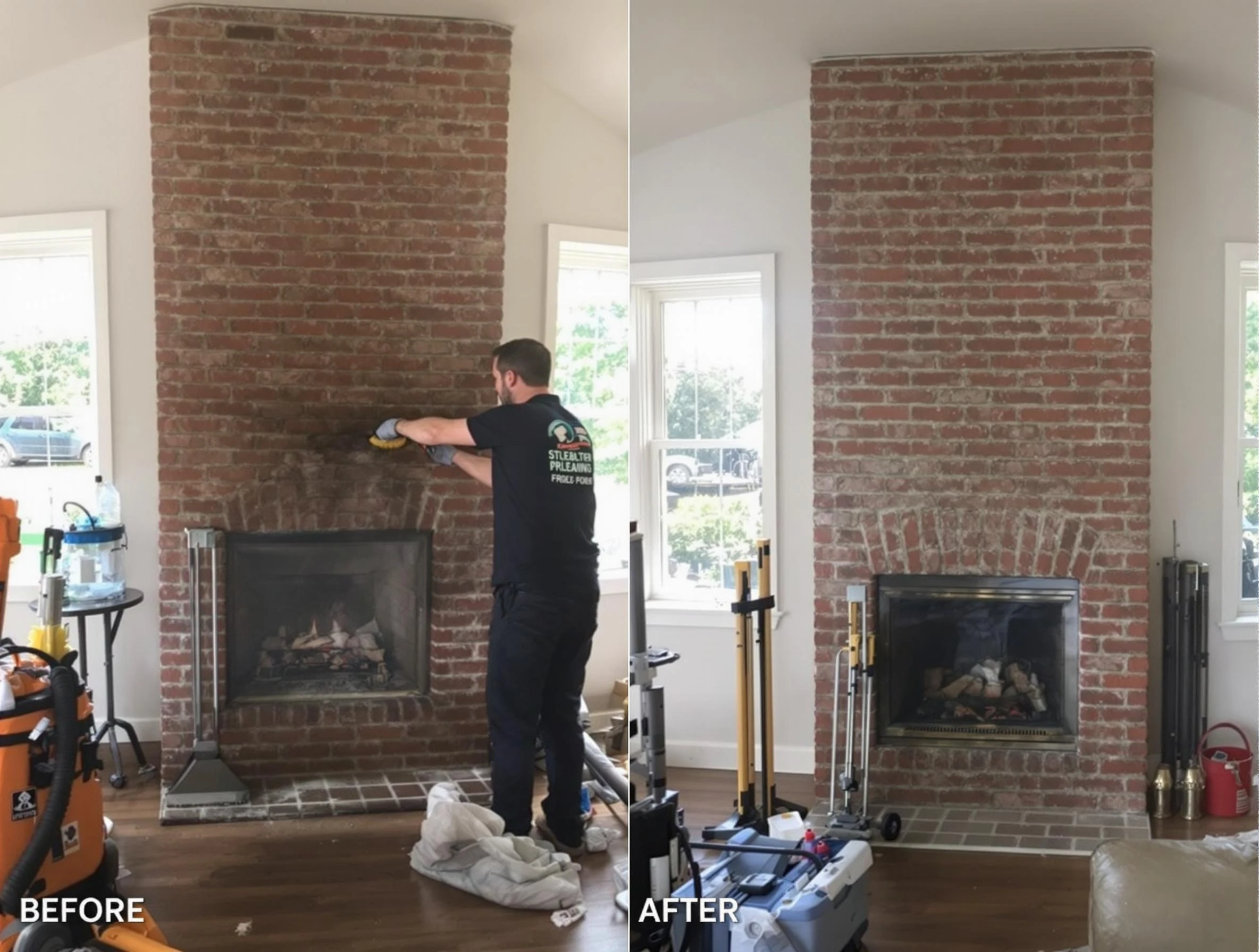 Finished chimney sweeping service by Portland Chimney Sweep in Portland, TN